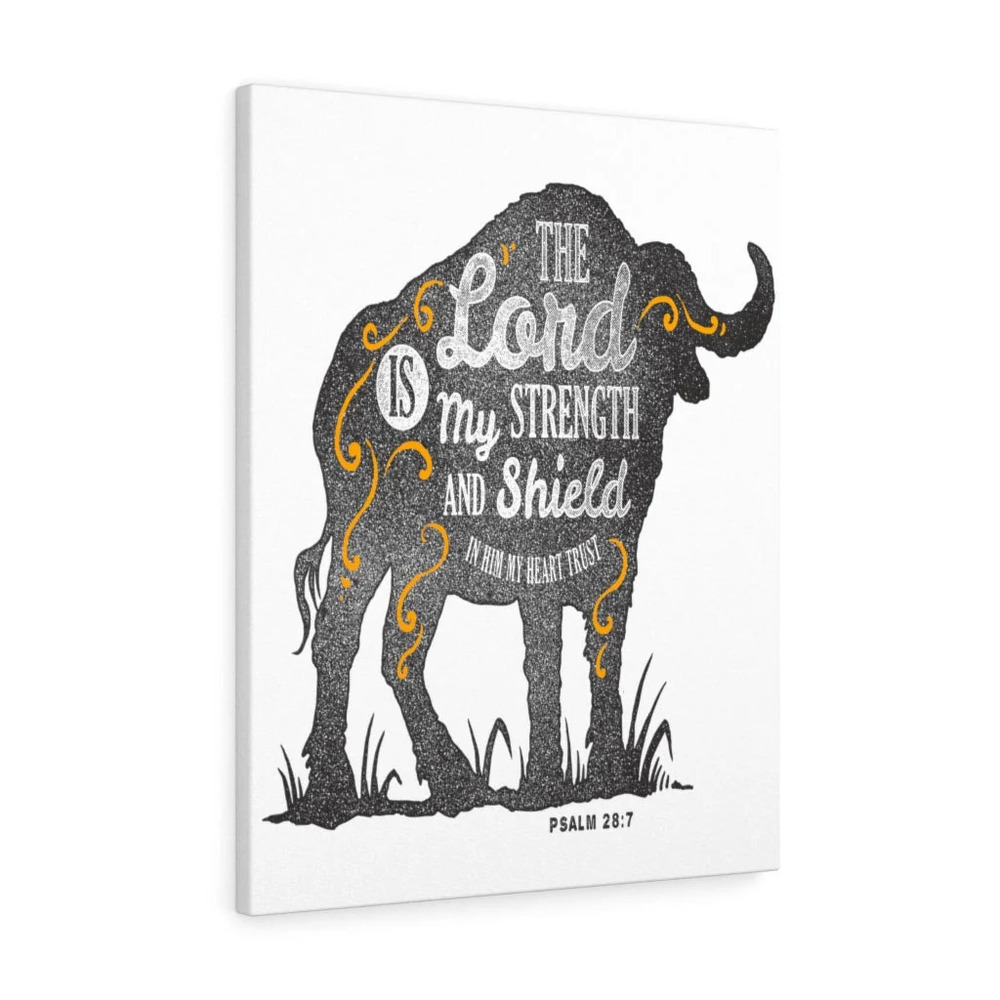 Inspirational Wall Art The Lord Is My Strength Wall Art Motivation for